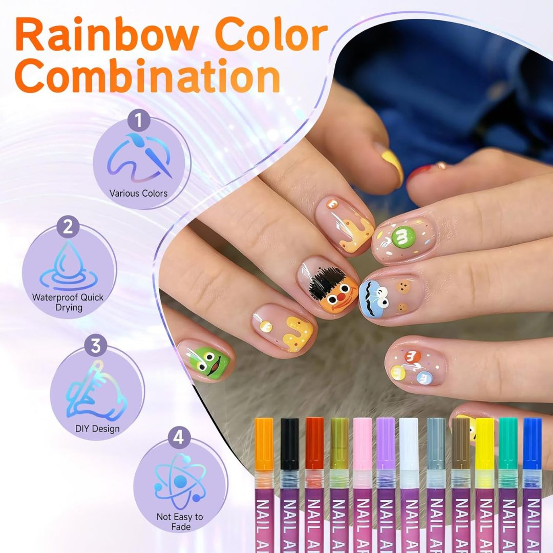 NailArt Pro™ – Precision Graffiti Marker Set
