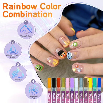 NailArt Pro™ – Precision Graffiti Marker Set