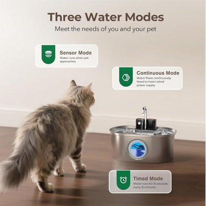 FurryFlow™ Steel Water Dispenser