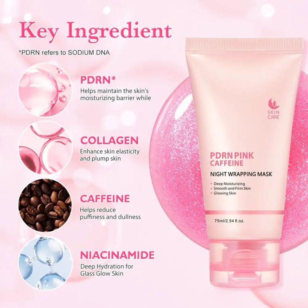 GlowSilk™ PDRN Pink Caffein Facial Mask