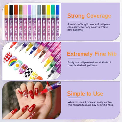 NailArt Pro™ – Precision Graffiti Marker Set