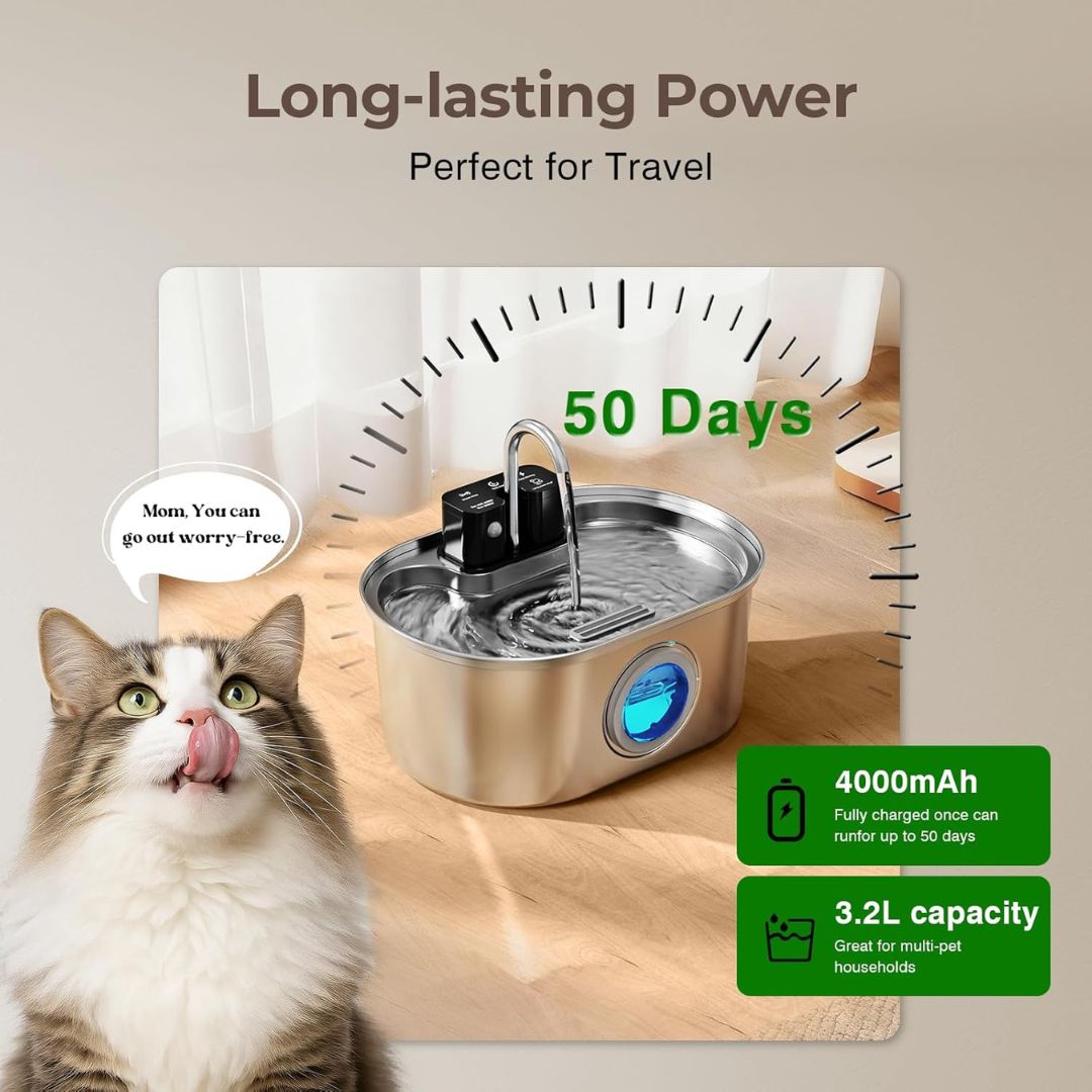 FurryFlow™ Steel Water Dispenser