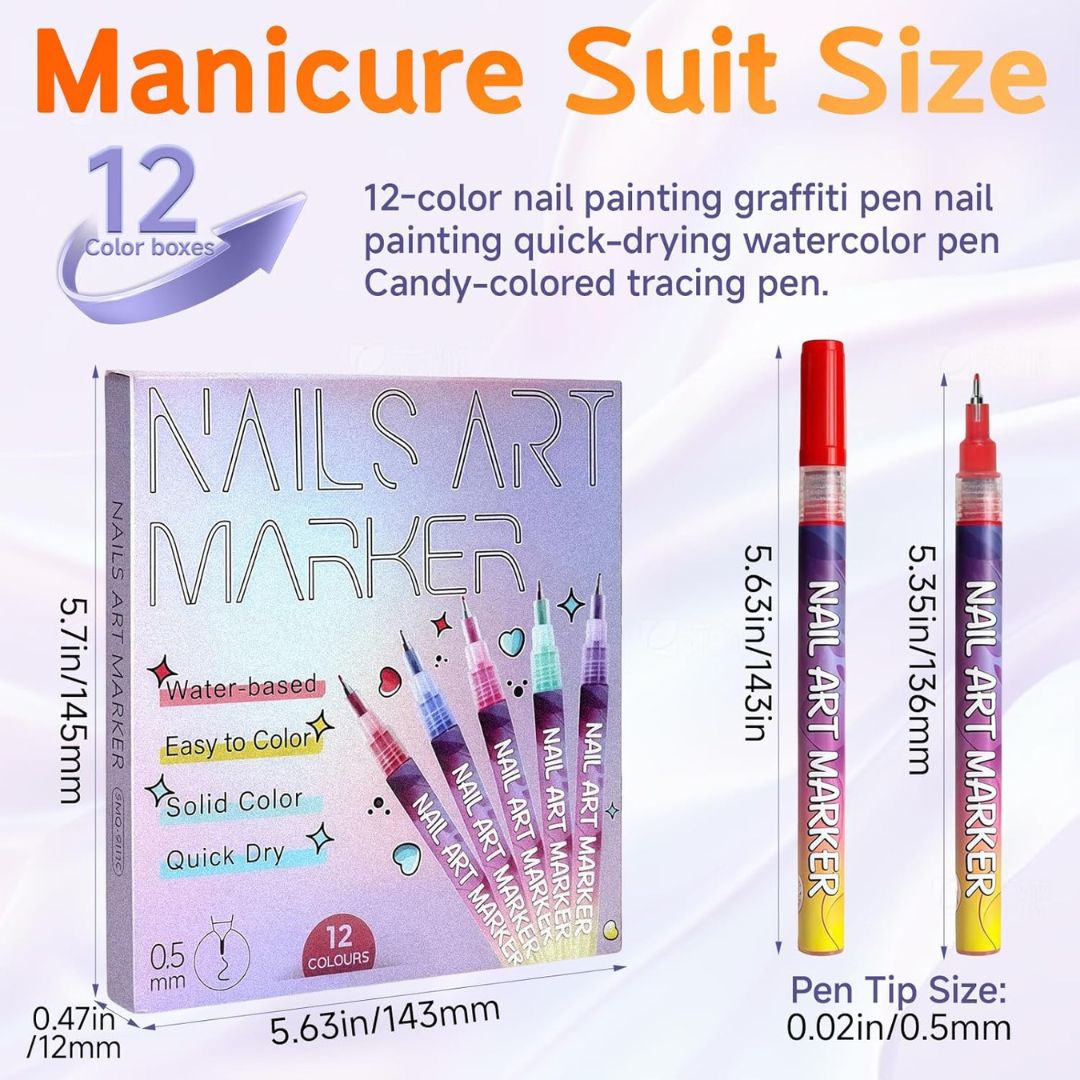NailArt Pro™ – Precision Graffiti Marker Set