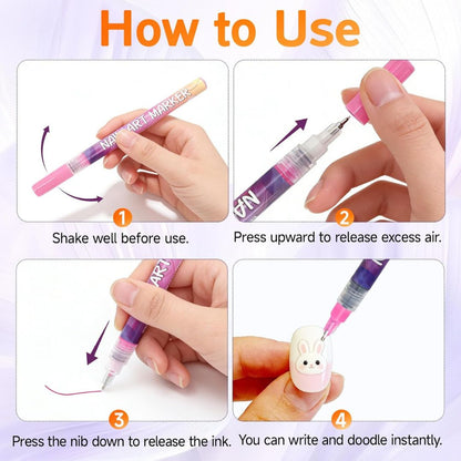 NailArt Pro™ – Precision Graffiti Marker Set