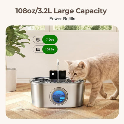 FurryFlow™ Steel Water Dispenser